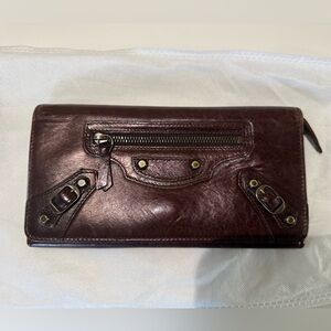 Balenciaga Brown Lambskin Leather